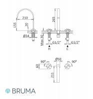 MEDIDAS BATERIA AMERICANA LAVABO UTOPIA BRUMA